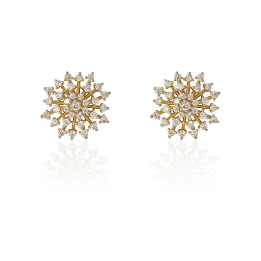 Classic Golden Flower Romance Earrings | Gifts for Girlfriend, Gifts for Women and Girls, Stud Style Jewellery For Women & Girls