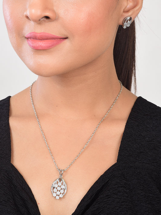 Nitya Pendant Gift Set for Women | Gift Pendant with 2 Earrings | Birthday Gifts For Women Valentine Gift for Girls