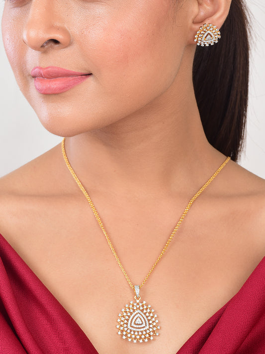 Nitya Pendant Gift Set for Women | Gift Pendant with 2 Earrings | Birthday Gifts For Women Valentine Gift for Girls