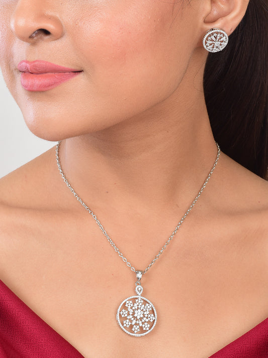 Nitya Pendant Gift Set for Women | Gift Pendant with 2 Earrings | Birthday Gifts For Women Valentine Gift for Girls