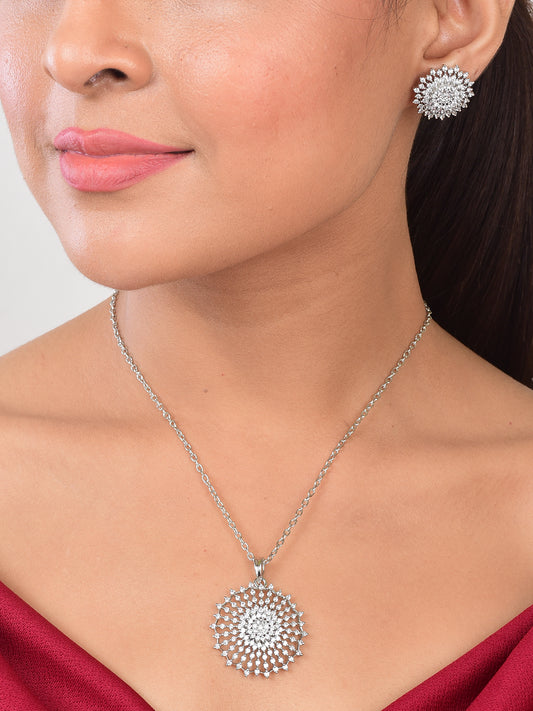 Nitya Pendant Gift Set for Women | Gift Pendant with 2 Earrings | Birthday Gifts For Women Valentine Gift for Girls