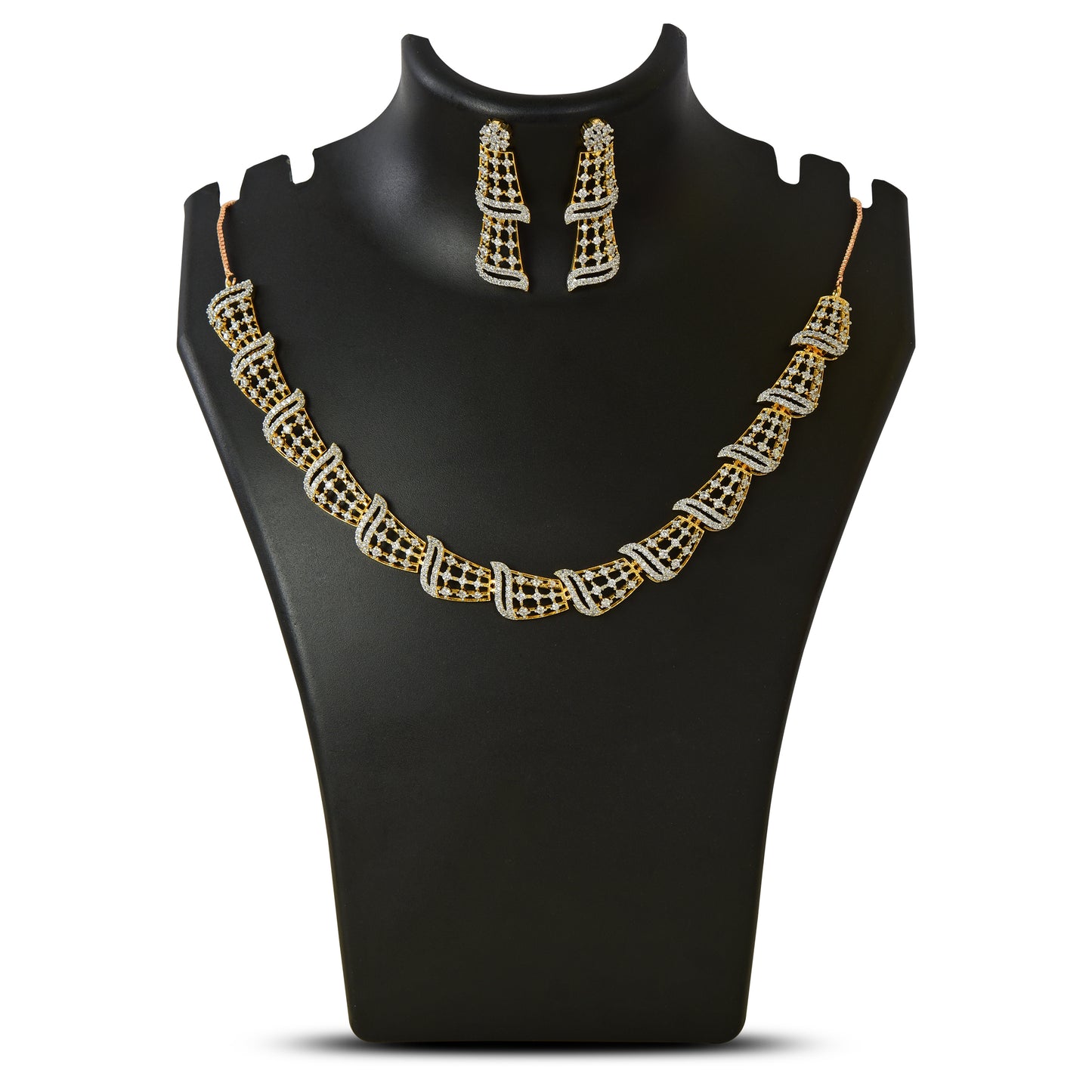 Jewellery Set for Women American Diamond Necklace for Women, Pendant Set with Stud Earring, Valentine Gift for Girls