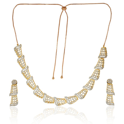 Jewellery Set for Women American Diamond Necklace for Women, Pendant Set with Stud Earring, Valentine Gift for Girls