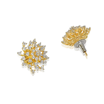 Classic Golden Flower Romance Earrings | Gifts for Girlfriend, Gifts for Women and Girls, Stud Style Jewellery For Women & Girls