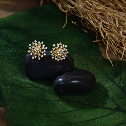 Classic Golden Flower Romance Earrings | Gifts for Girlfriend, Gifts for Women and Girls, Stud Style Jewellery For Women & Girls