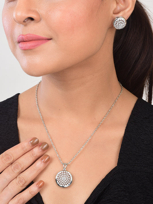 Nitya Pendant Gift Set for Women | Gift Pendant with 2 Earrings | Birthday Gifts For Women Valentine Gift for Girls