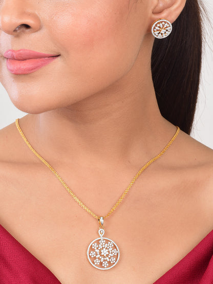 Nitya Pendant Gift Set for Women | Gift Pendant with 2 Earrings | Birthday Gifts For Women Valentine Gift for Girls