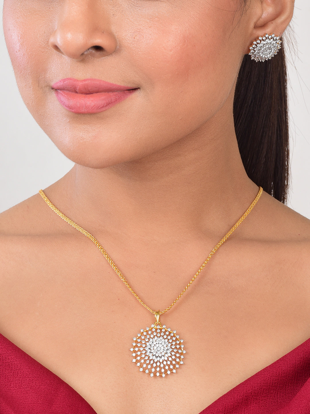 Nitya Pendant Gift Set for Women | Gift Pendant with 2 Earrings | Birthday Gifts For Women Valentine Gift for Girls
