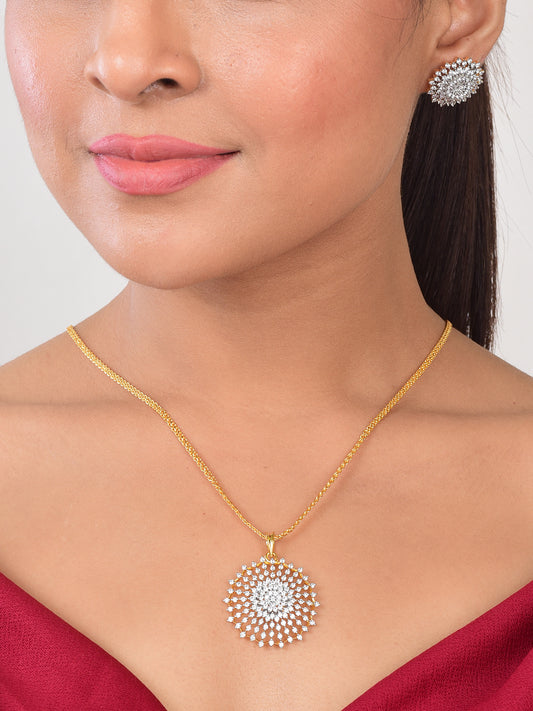 Nitya Pendant Gift Set for Women | Gift Pendant with 2 Earrings | Birthday Gifts For Women Valentine Gift for Girls
