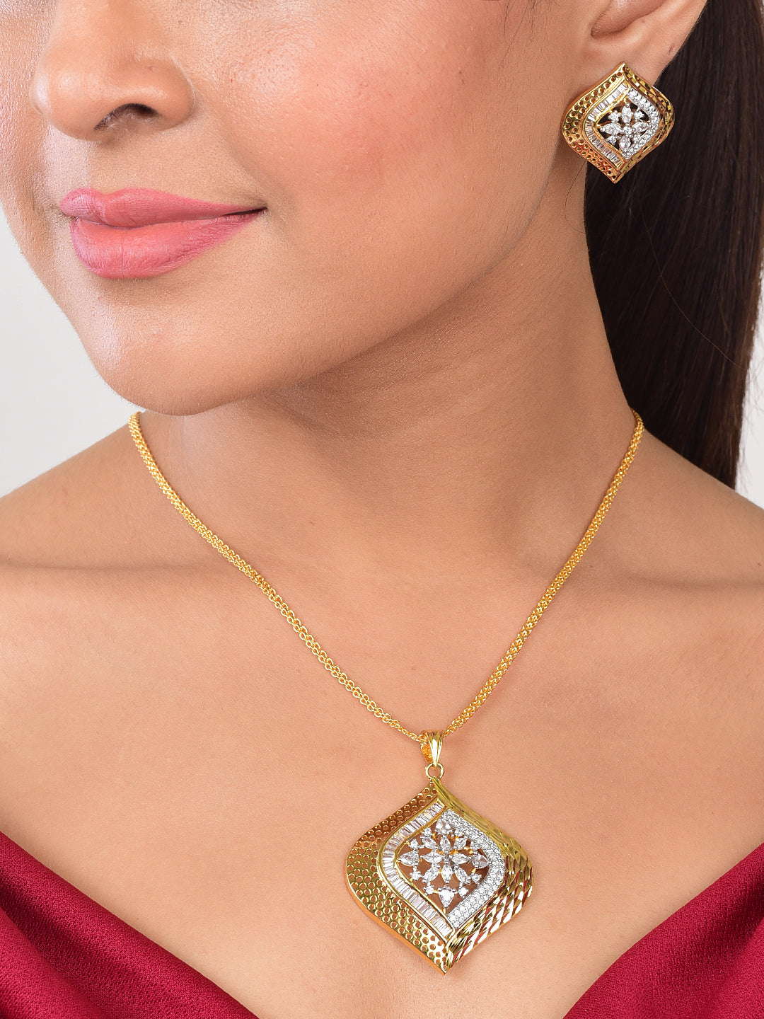 Nitya Pendant Gift Set for Women | Gift Pendant with 2 Earrings | Birthday Gifts For Women Valentine Gift for Girls